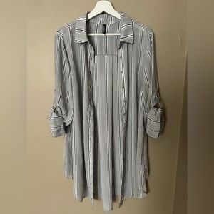 TORRID striped button down long shirt tunic